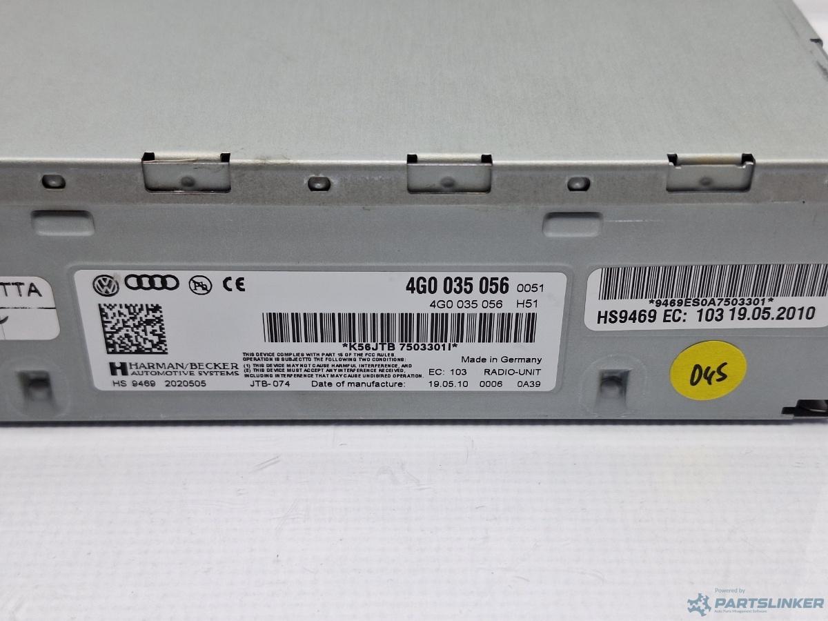 Modul/unitate de control bluetooth AUDI A4 IV Avant 8K5, B8 2007 - 2015 TDI CJCD, CMFB, CSUA 4G0035056