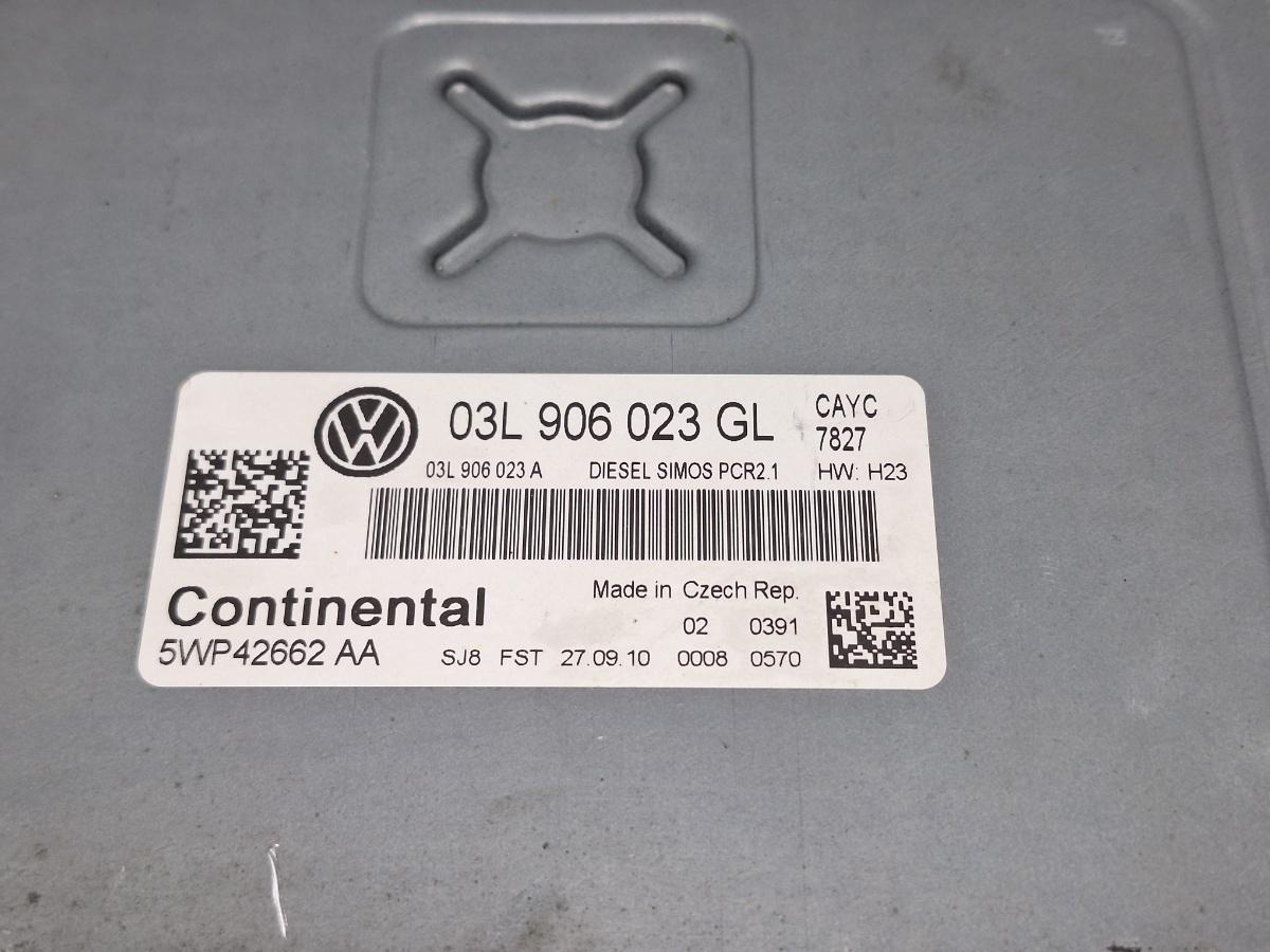 Calculator ECU motor VOLKSWAGEN PASSAT Variant 3C5 2005 - 2011 TDI CAYC Continental 5WP42662AA 03L906023GL , HW: 23
