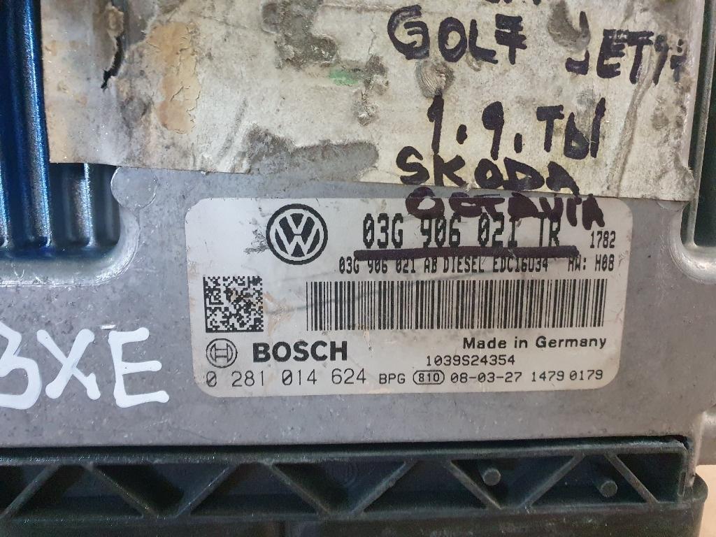 Calculator ECU motor VOLKSWAGEN GOLF V Variant 1K5 2007 - 2009 1.9 TDI BLS, BXE BOSCH 0281014624 03G906021TR 03G906021AB