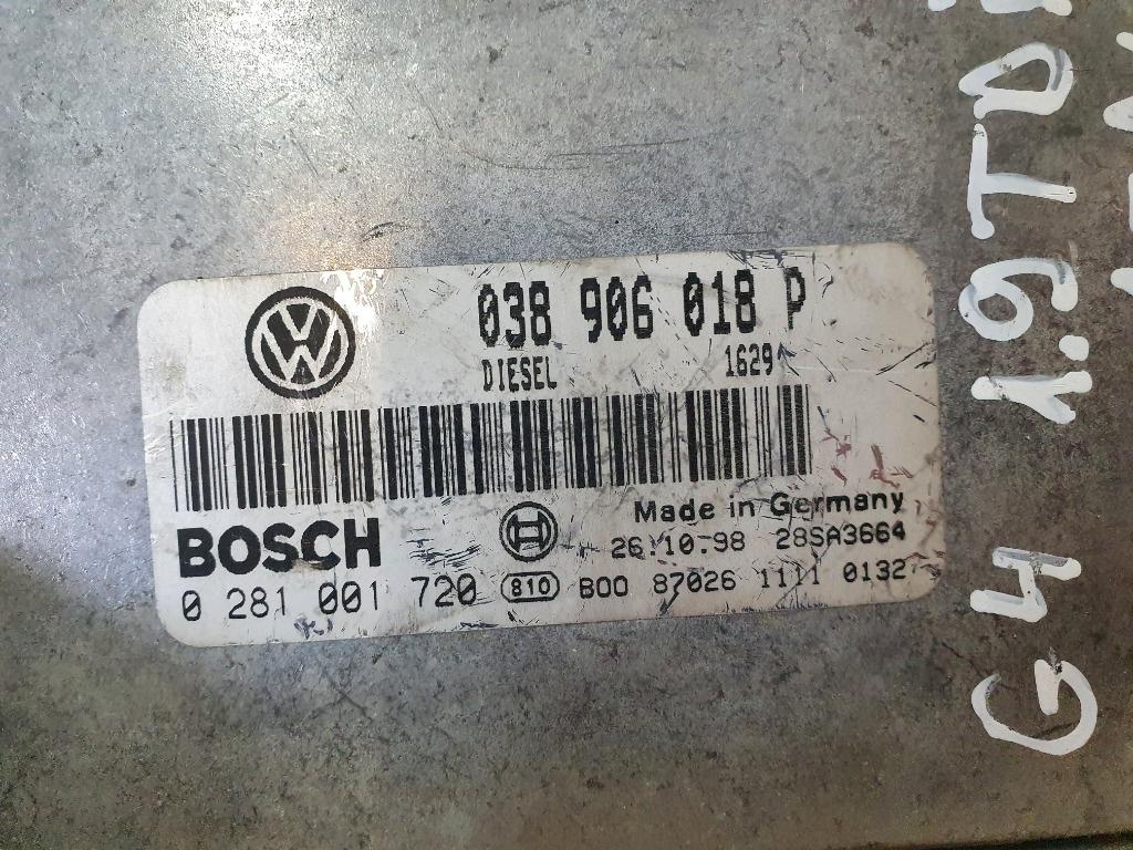 Calculator ECU motor VOLKSWAGEN GOLF IV 1J1 1997 - 2007 1.9 TDI AHF, ASV BOSCH 0281001720 038906018P