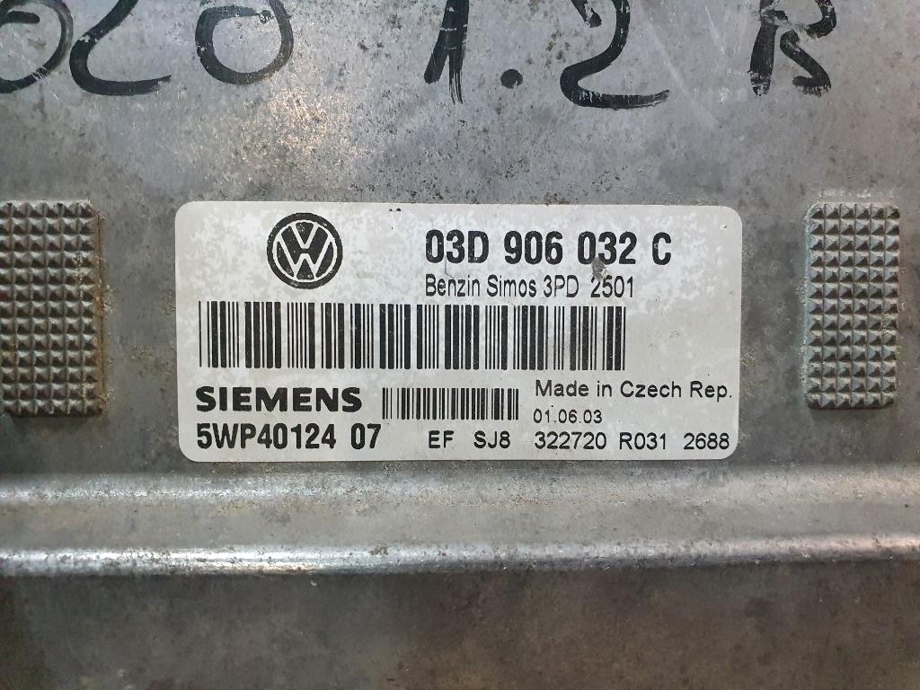 Calculator ECU motor VOLKSWAGEN POLO 9N_ 2001 - 2012 1.2 1.2 BBM SIEMENS 5WP4012407 03D906032C