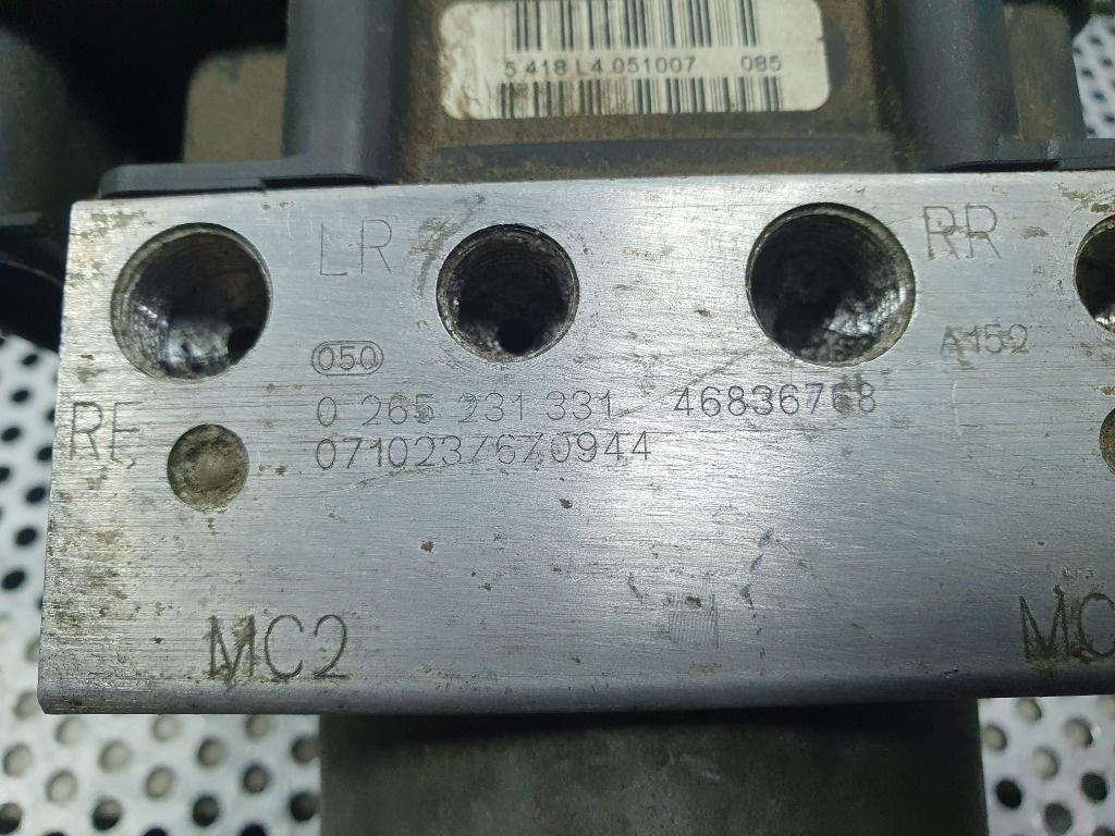 Modul/unitate de control ABS FIAT PUNTO 176_ 1993 - 1999 BOSCH 0265231331 46836768