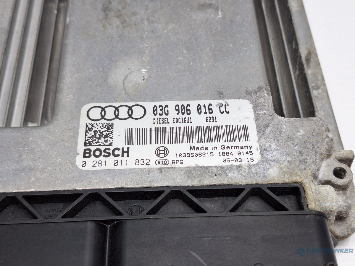 Calculator ECU motor AUDI A3 II Sportback 8PA 2004 - 2015 TDI BKC, BLS, BXE BOSCH 0281011832 03G906016CC , DIESEL EDC16U1
