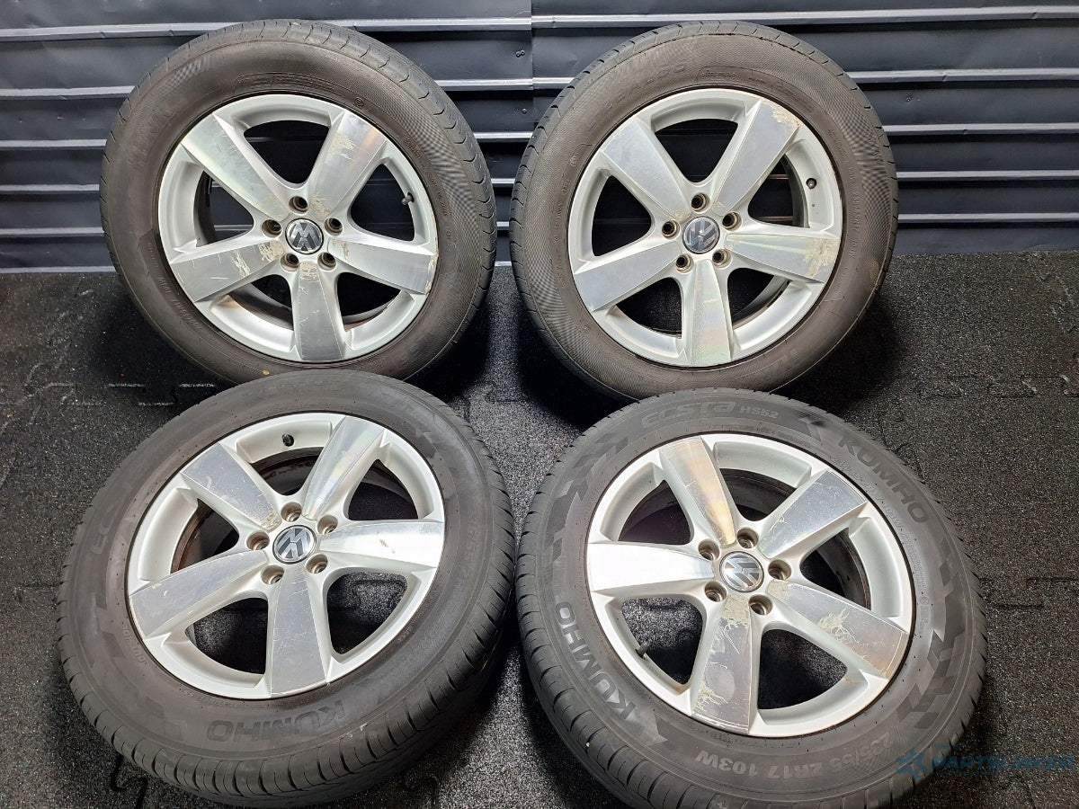 Jante aliaj pe 17 5X112 VW TIGUAN 5N_ 2007 - > ET 43 5N0601025C cu anvelope vara