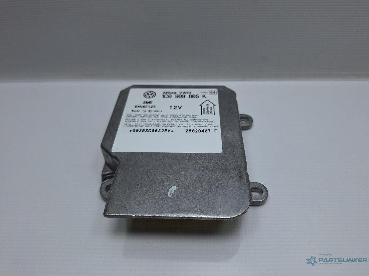 Calculator airbag VOLKSWAGEN POLO 9N_ 2001 - 2012 16V AUA, BBY, BKY 1C0909605K
