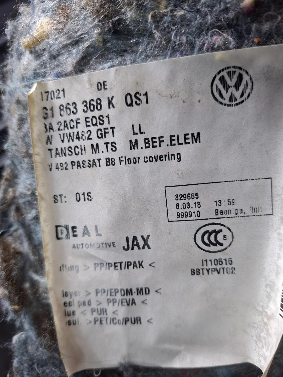 Mocheta interior VOLKSWAGEN PASSAT B8 2014 - 2021 3G1863368K