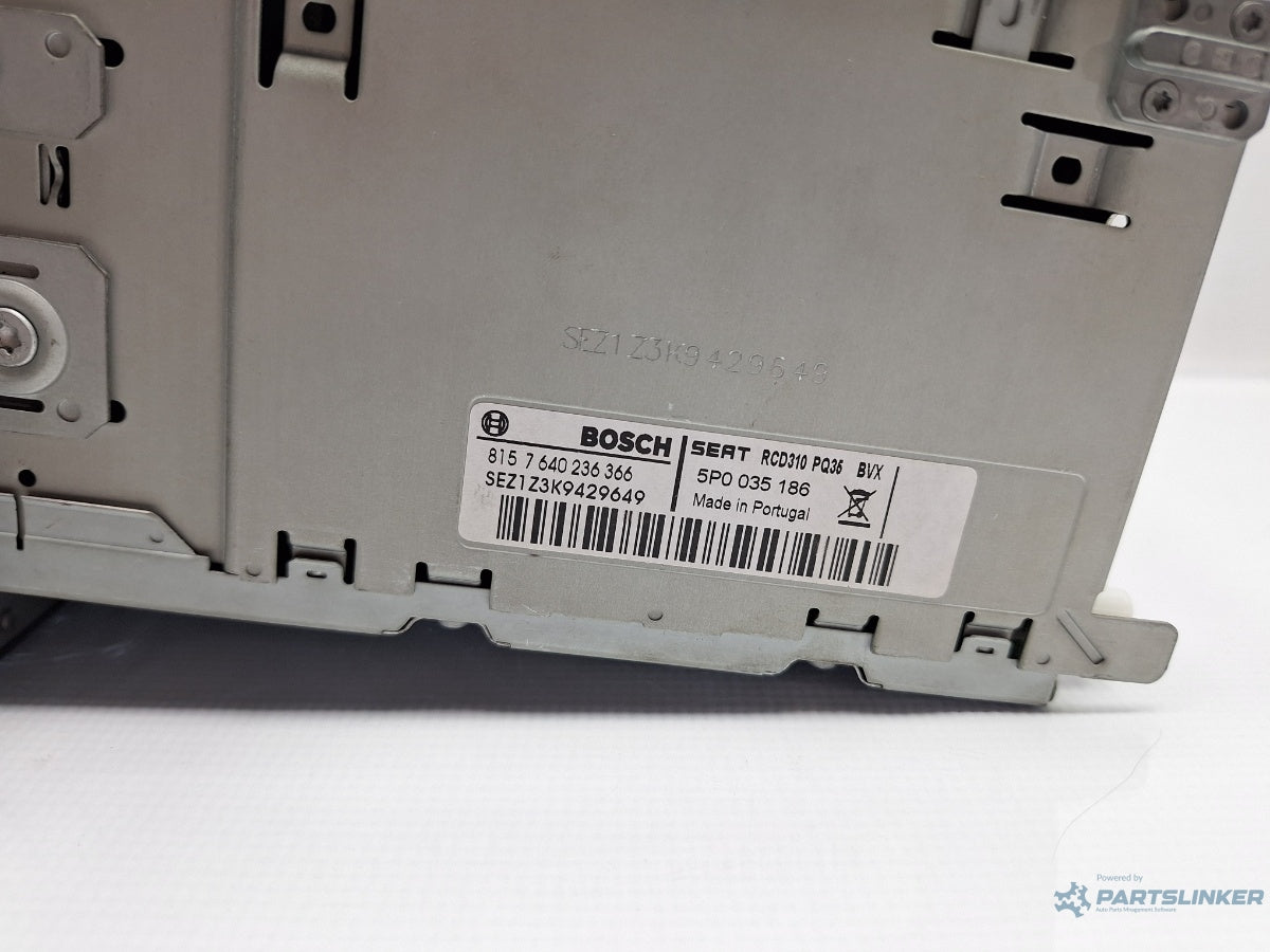 Radio CD SEAT LEON II 1P1 2005 - 2013 TDI BKC, BLS, BXE BOSCH 8157640236366 5P0035186