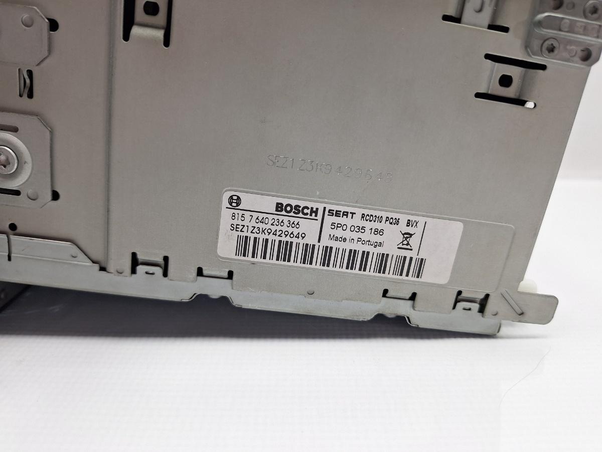 Radio CD SEAT LEON II 1P1 2005 - 2013 TDI BKC, BLS, BXE BOSCH 8157640236366 5P0035186