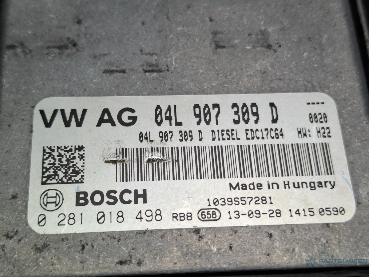 Calculator ECU motor SKODA OCTAVIA Combi 5E5 2012 - > TDI CKFC, CRMB, CYKA BOSCH 0281018498 04L907309D