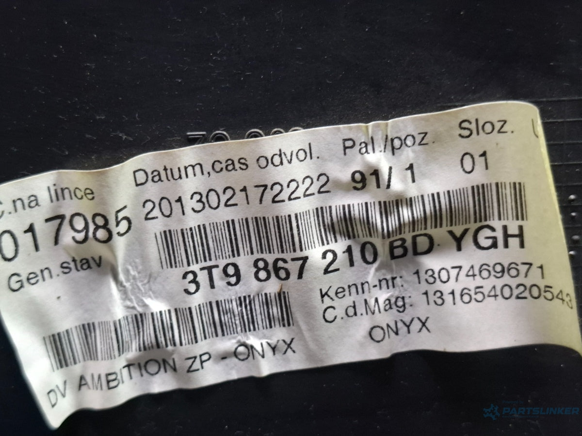 Fata de usa dreapta spate SKODA SUPERB III Estate 3T5 2009 - 2015 TDI CBBB, CFGB 3T9867210BD