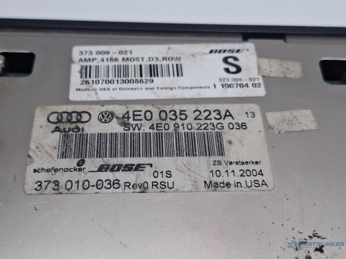 Amplificator de sunet BOSE AUDI A8 II 4E2, 4E8 2002 - 2010 TDI quattro ASE 4E0035223A , 4E0910223G