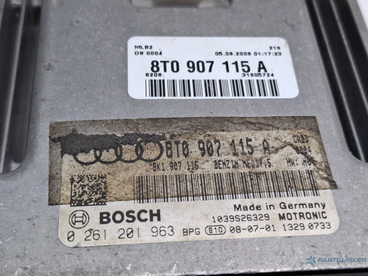 Calculator ECU AUDI A5/S5 8T3 2007 - 2017 TFSI CABD CAB BOSCH 0261201963 8T0907115A / 8K1907115