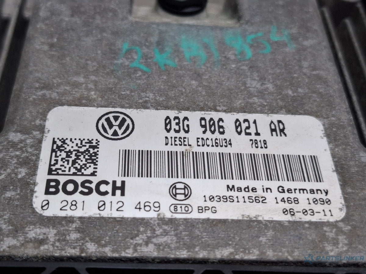 Calculator ECU VOLKSWAGEN CADDY III Estate 2KB, 2KJ, 2CB, 2CJ 2004 - 2015 TDI BJB, BLS BOSCH 0281012469 03G906021AR