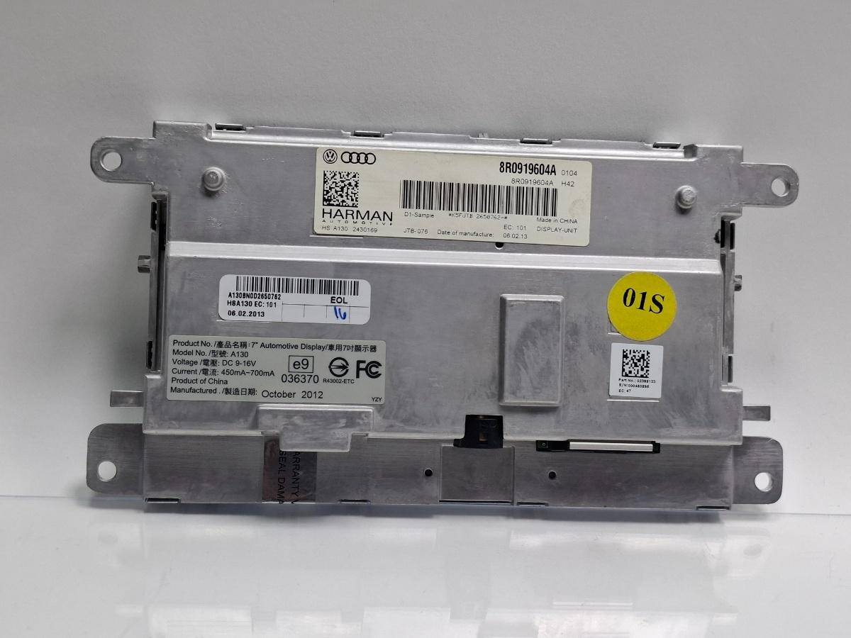 Display navigatie AUDI A4 IV 8K2, B8 2007 - 2015 TDI CAGB, CJCB, CSUB 8R0919604A
