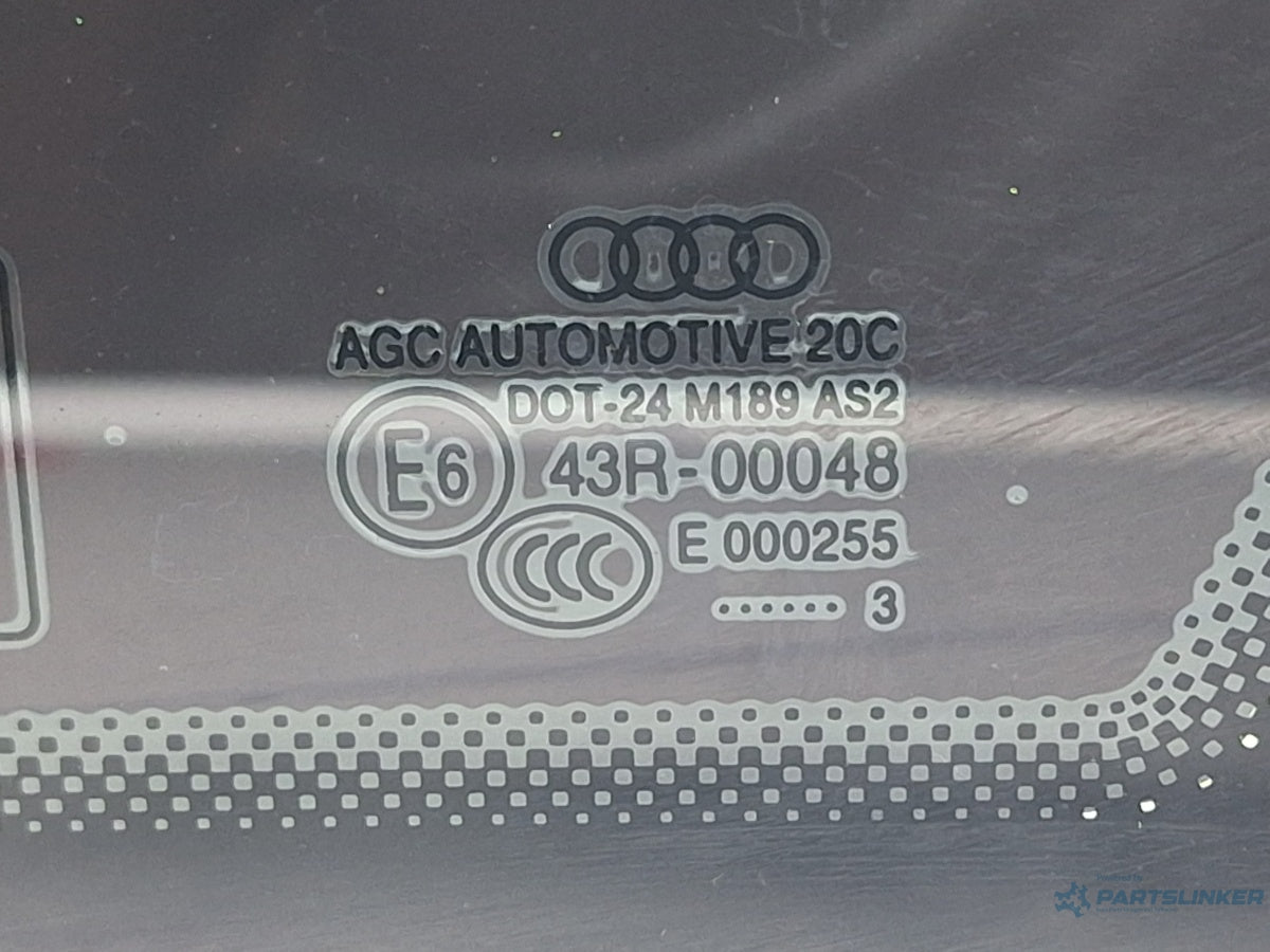 Geam fix dreapta spate AUDI A4 IV 8K2, B8 2007 - 2015 TDI CAGB, CJCB, CSUB AGC 43R-00048 8K5845300G