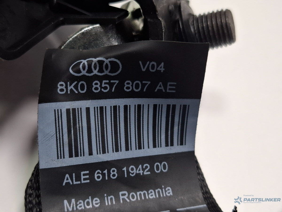 Centura siguranta mijloc spate AUDI A4 IV 8K2, B8 2007 - 20152.0 TDI CAGB, CJCB, CSUB 8K0857807AE