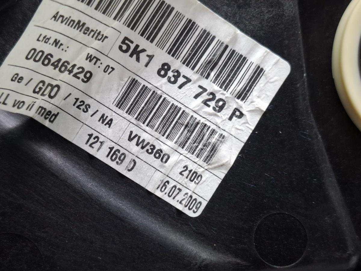 Macara geam stanga fata VOLKSWAGEN GOLF VI 5K1 2008 - 20132.0 TDI CBDC, CLCA 5K1837729P