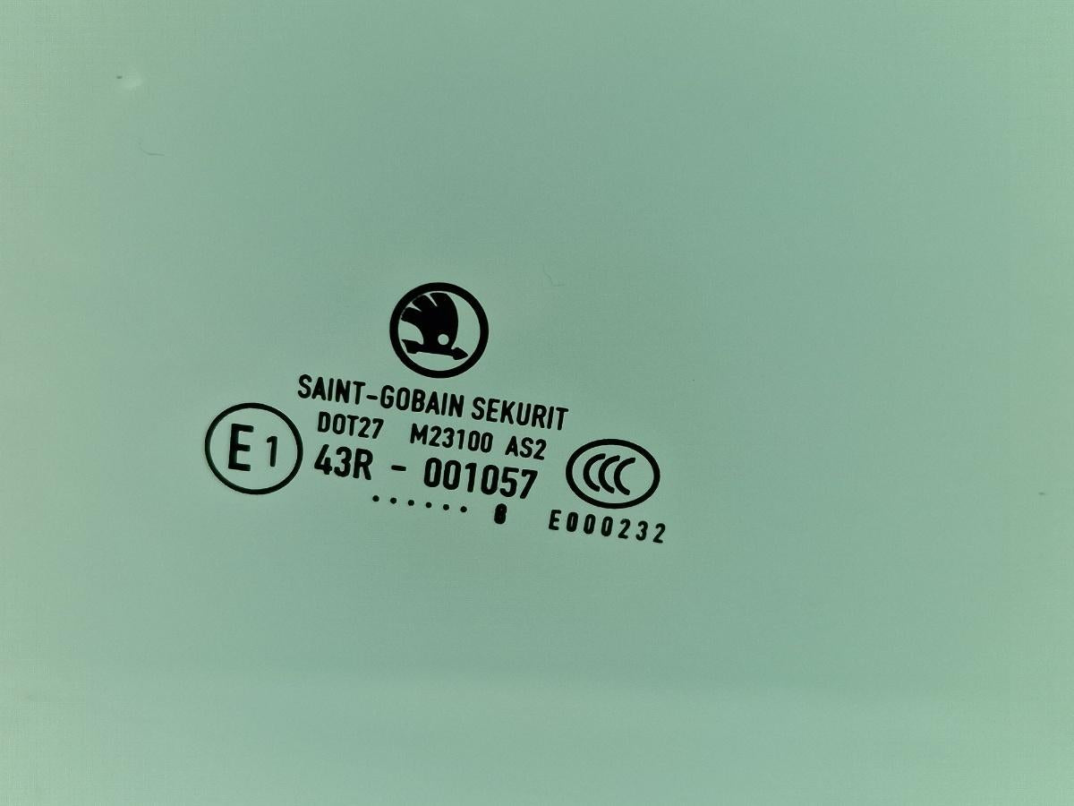 Geam usa dreapta fata SKODA FABIA II 542 2006 - 20141.2 1.2 1.2 BBM, CHFA SAINT-GOBAIN 43R001057 5J0845022E