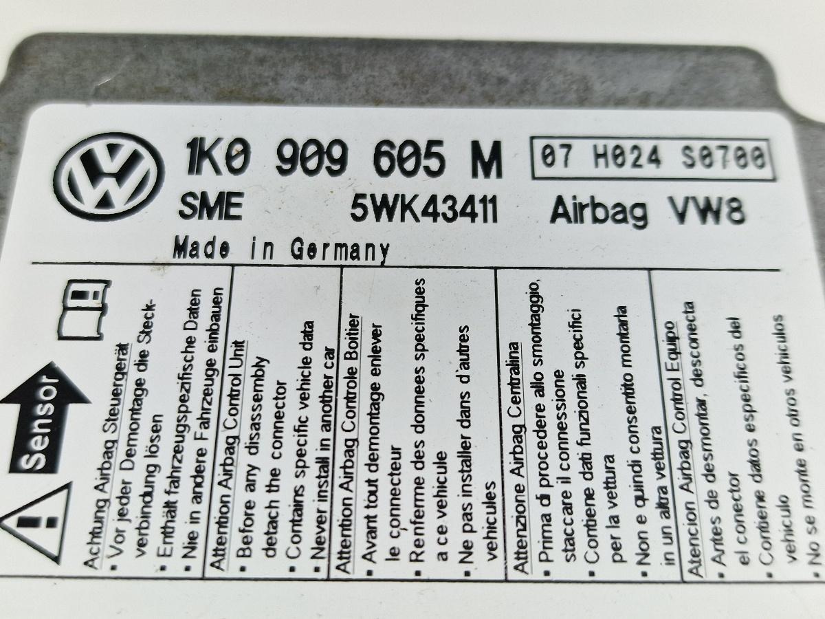 Calculator airbag SKODA OCTAVIA 1Z3 2004 - 20131.9 TDI BJB, BKC, BLS, BXE 5KW43411 1K0909605M