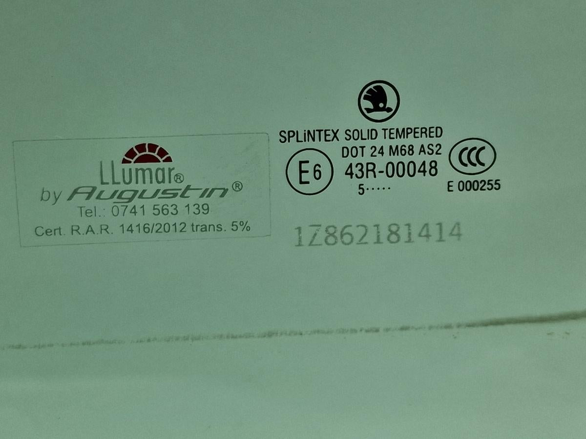 Geam usa stanga spate SKODA OCTAVIA 1Z3 2004 - 20131.9 TDI BJB, BKC, BLS, BXE SPLINTEX 43R00048 1Z5845205C