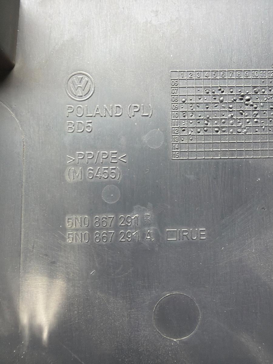 Ornament stalp (B) (inferior) stanga VOLKSWAGEN TIGUAN 5N_ 2007 -> 2.0 TDI CBAB, CFFB 5N0867291B