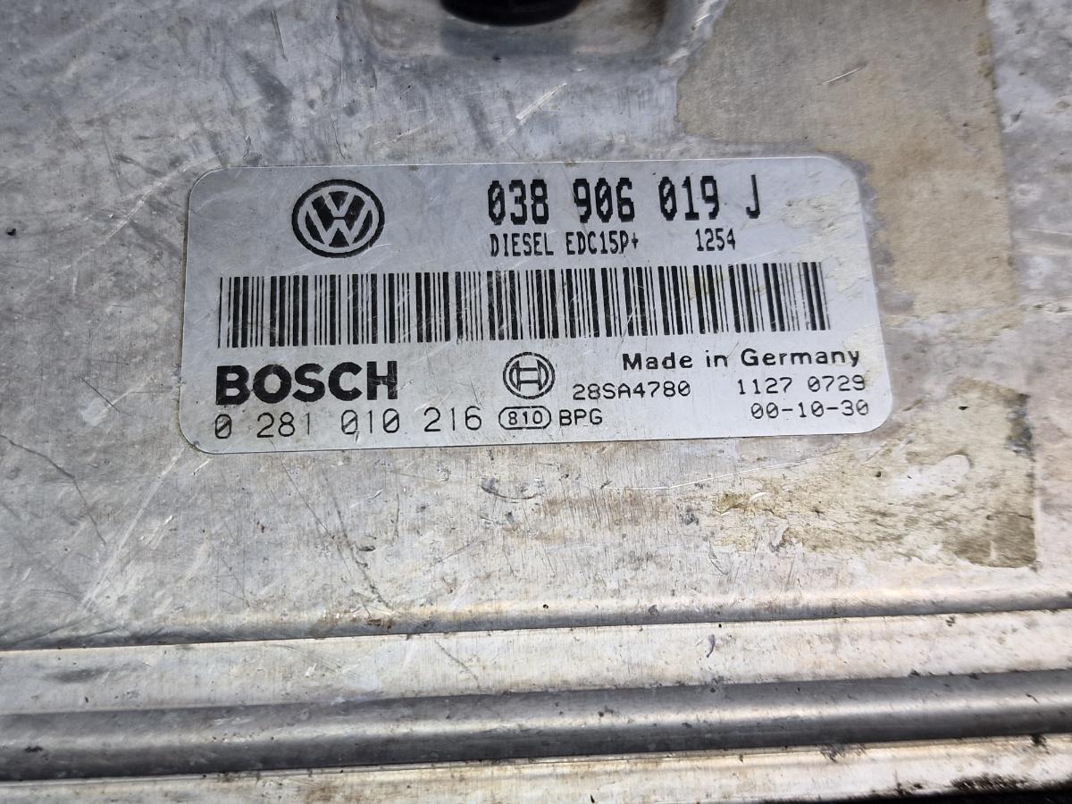 Calcultor ECU motor VOLKSWAGEN SHARAN 7M8, 7M9, 7M6 1995 - 2010 1.9 TDI AUY, BVK BOSCH 0281010216 038906019J