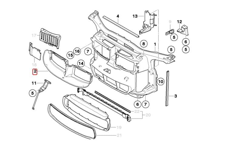 Tunel aer radiator bmw seria 3 e90