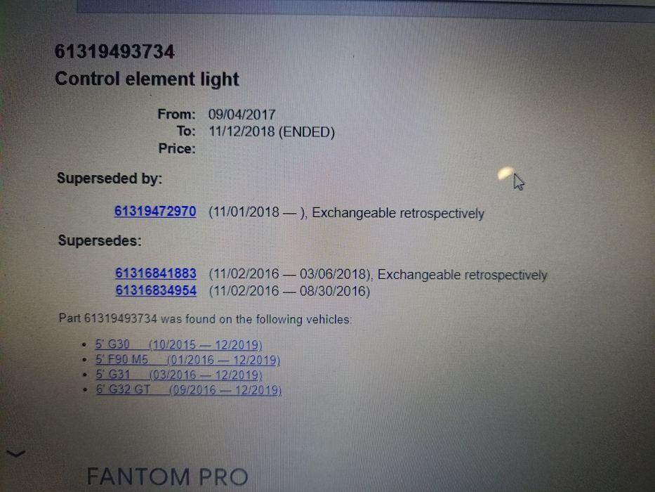 Bloc lumini bmw g30 f90 g31 g32, 9493734, 6841883, 6834954, 6841883