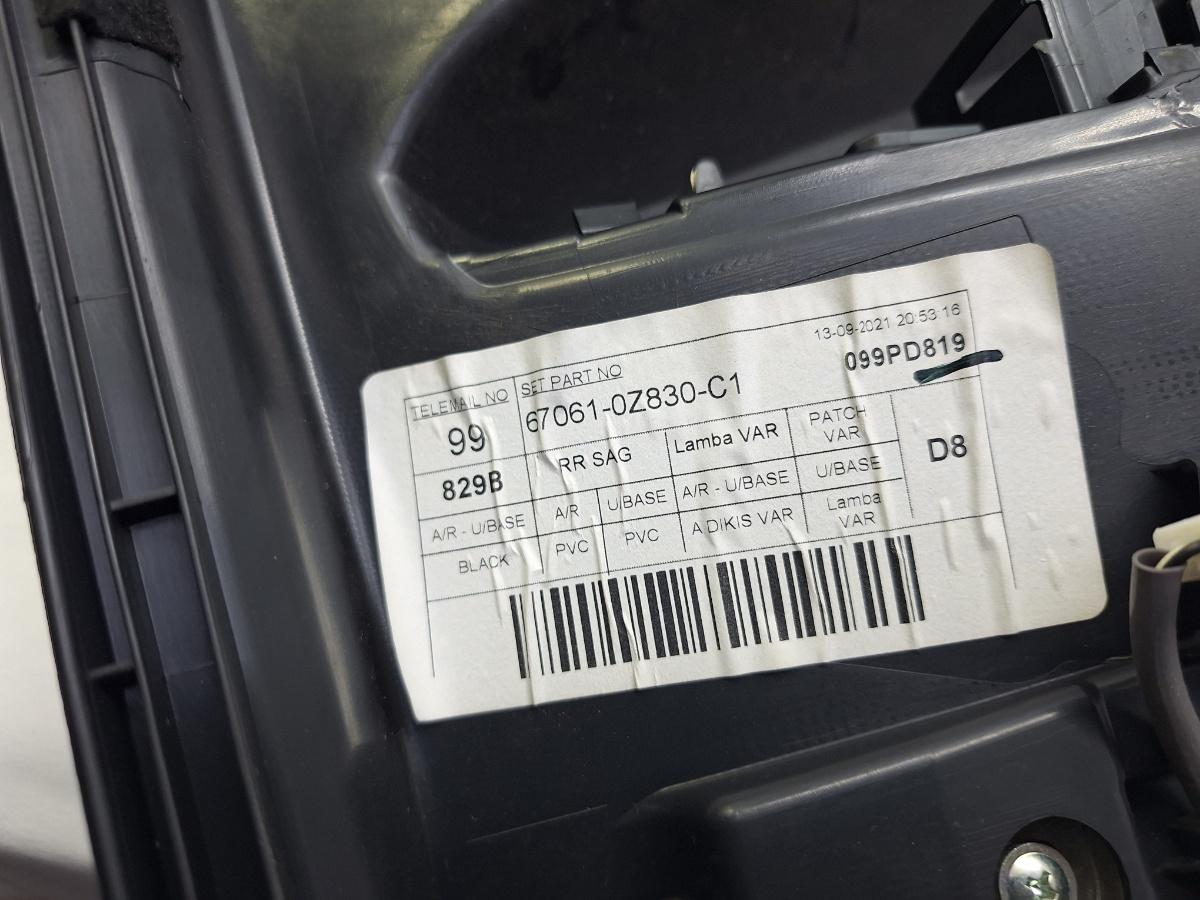 Tapiterie usa dreapta spate TOYOTA COROLLA _E21_ 2018 -> 1.8 Hybrid 2ZR-FXE 670610Z830C1