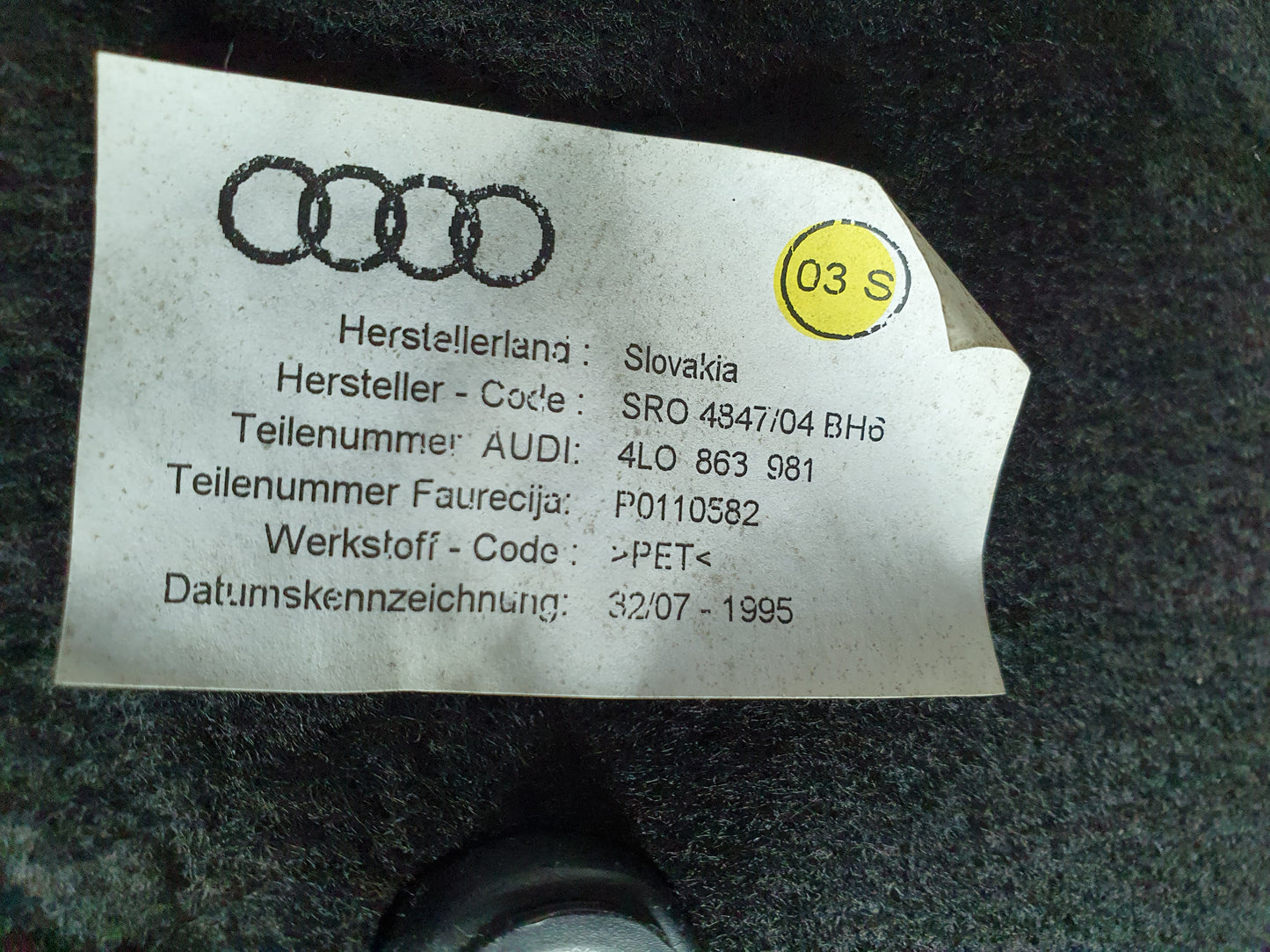 Panou usa stanga spate Audi Q7 (4LB) 3.0 TDI BUG 2008