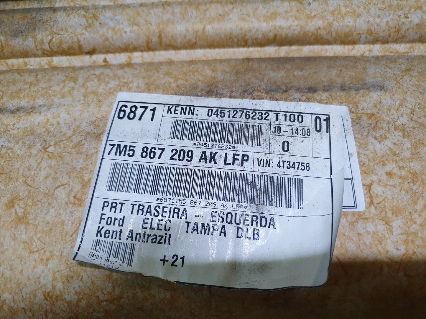 Panou usa stanga spate Ford Galaxy (WGR) 1.9 TDI ASZ 2004