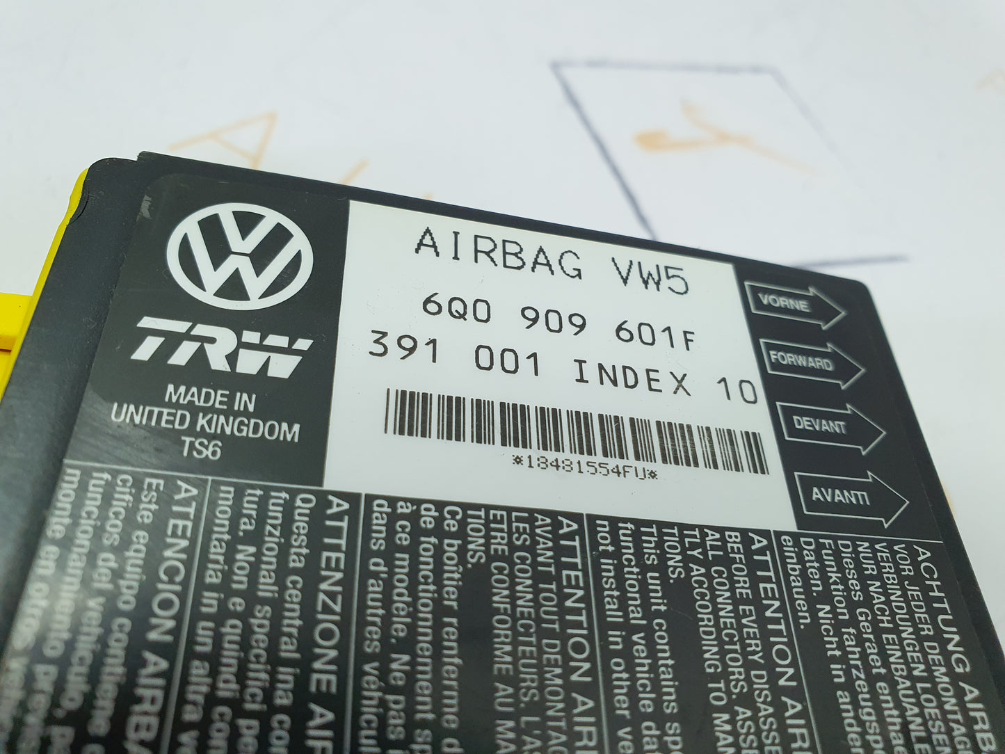 Calculator airbag Volkswagen Polo (9N3) 1.2 B 2009
