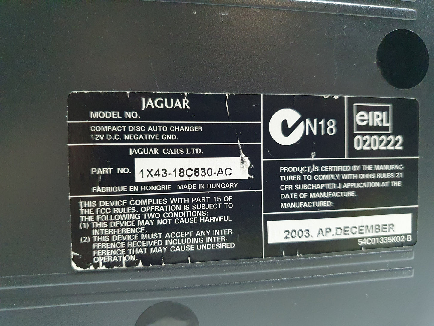 Magazie CD Jaguar S-Type (CCX) 2.7 D 2004