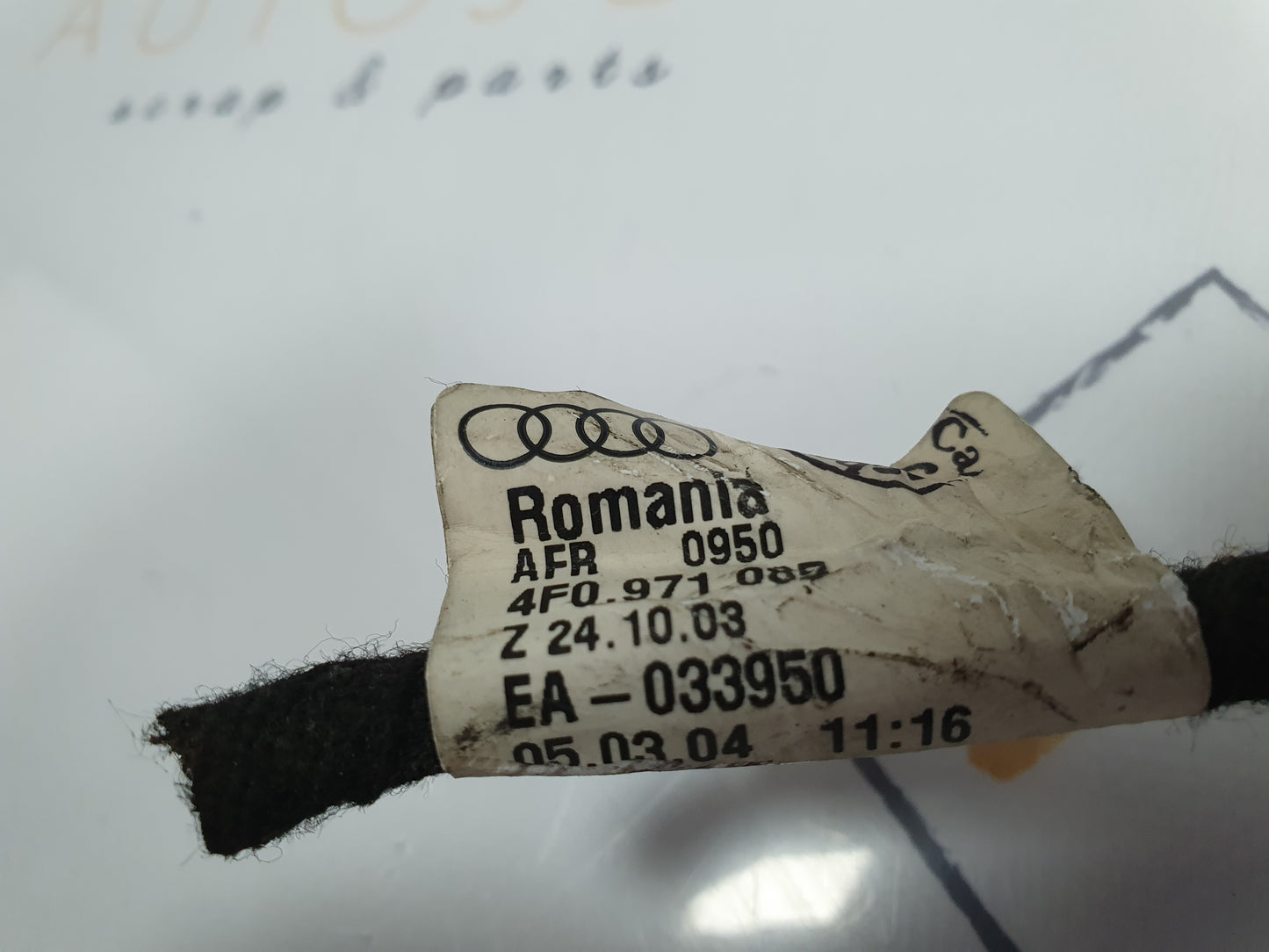 Instalatie senzori parcare spate Audi A6 C6 (4F2) Sedan 3.0 TDI BMK 2005