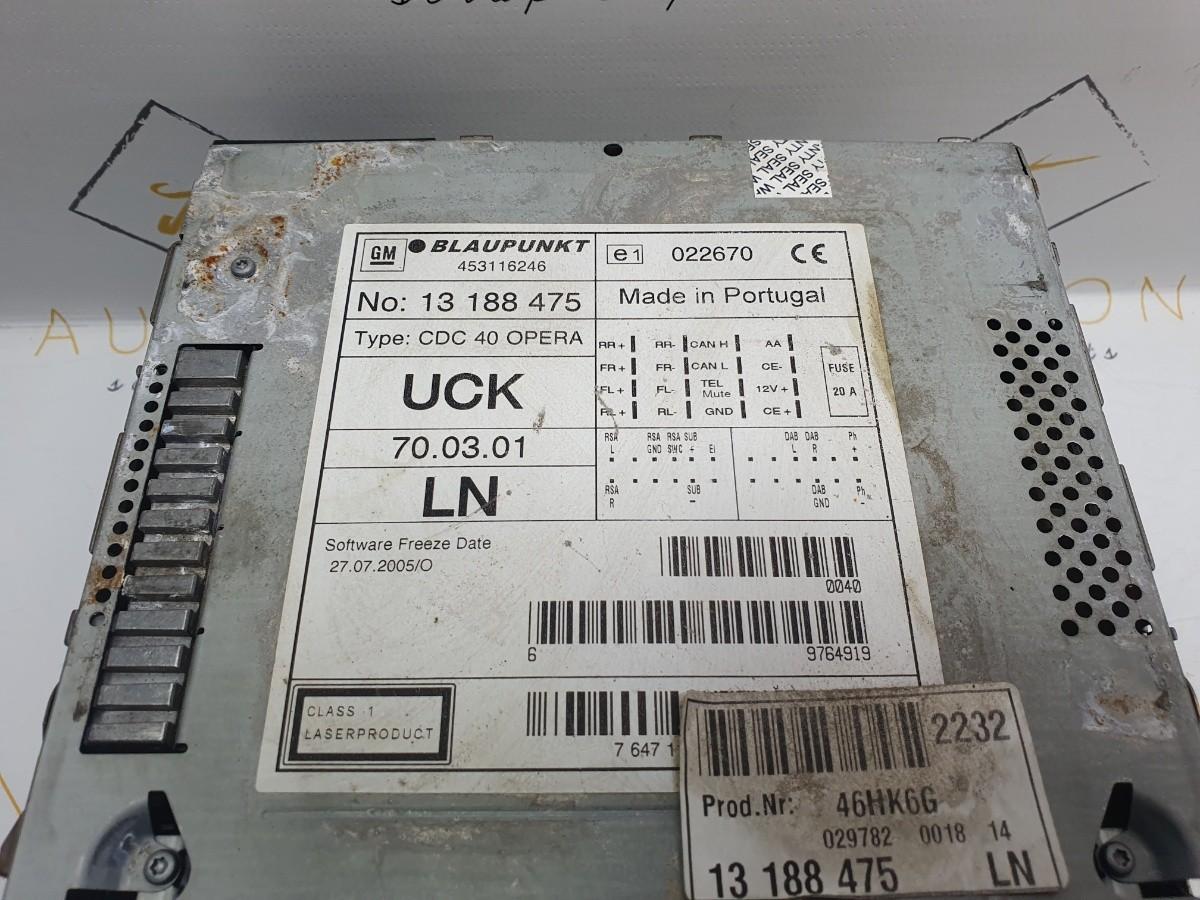 CD player auto OPEL VECTRA C (Z02) [ 2002 - 2009 ] CDTI (Z 19 DT) 88KW|120HP Blaupunkt 453116246 OEM 13188475LN / 13 188 475 LN