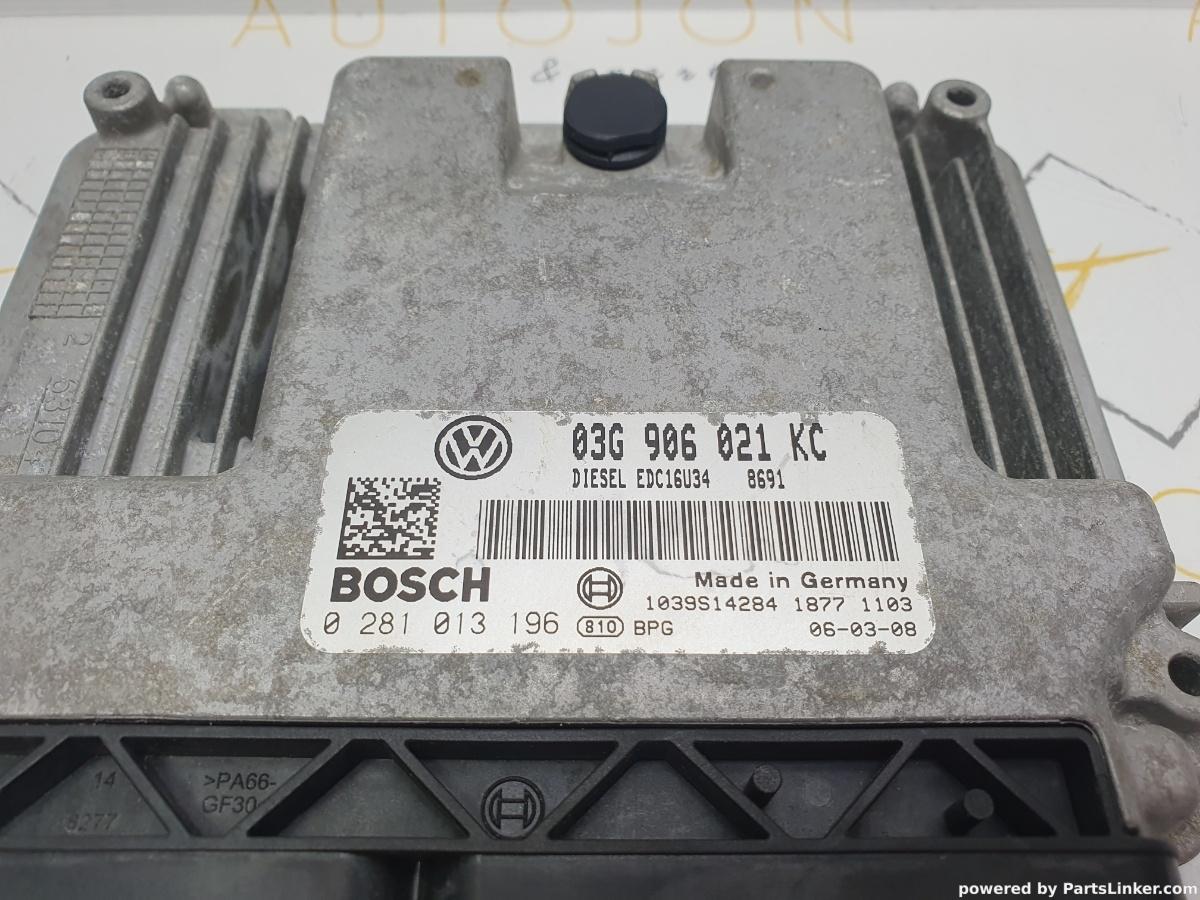 Calculator ECU motor EDC16U34 VOLKSWAGEN TOURAN (1T1, 1T2) [ 2003 - 2010 ] TDI (BKC, BLS, BXE) 77KW|105HP BOSCH 0281013196 OEM 03G906021KC / 03G 906 021 KC
