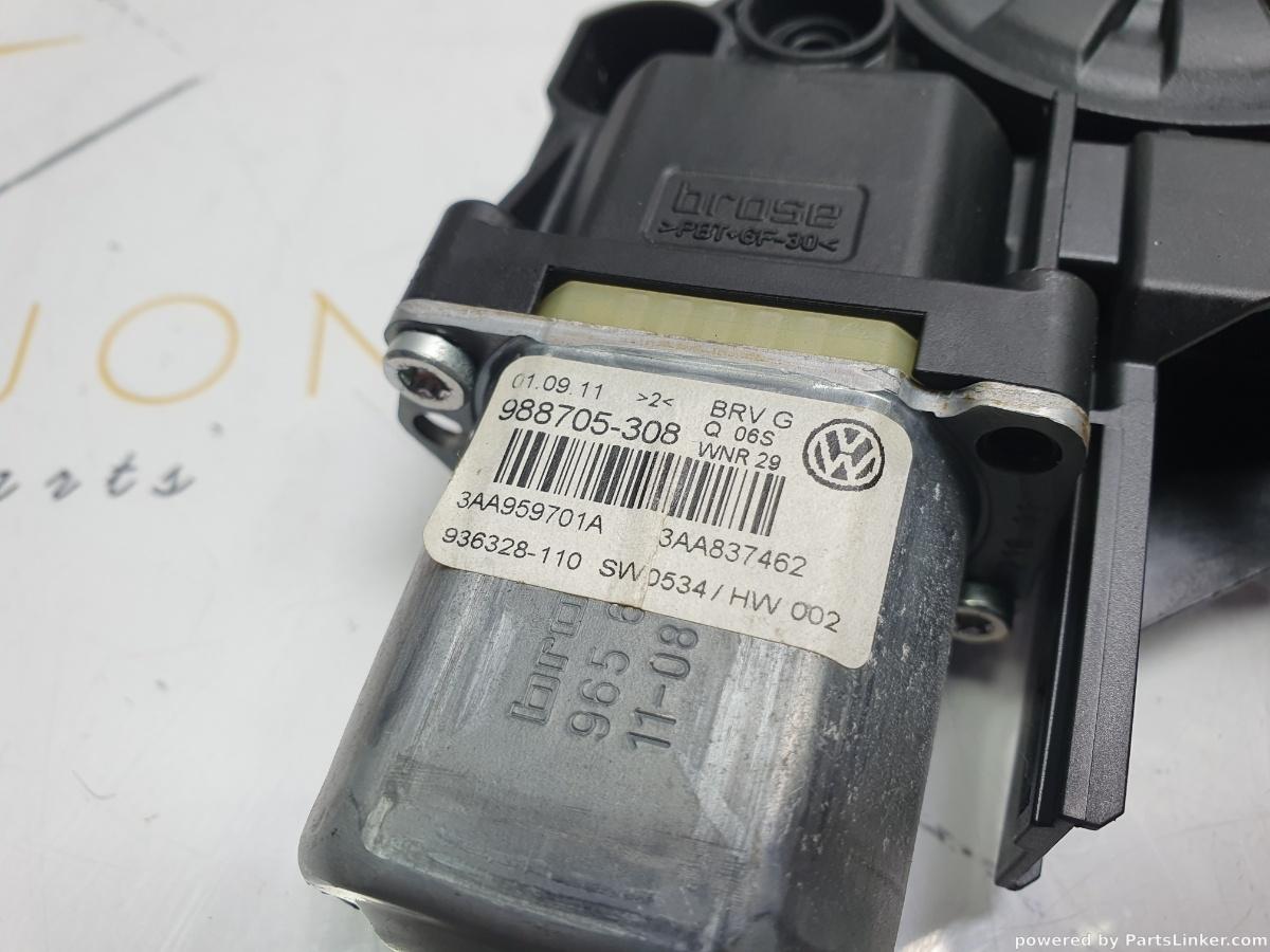 Motoras macara geam stanga fata VOLKSWAGEN PASSAT (362) [ 2010 - 2014 ] TDI (CFFB) 103KW|140HP 988705-308 OEM 3AA959701A / 3AA837462