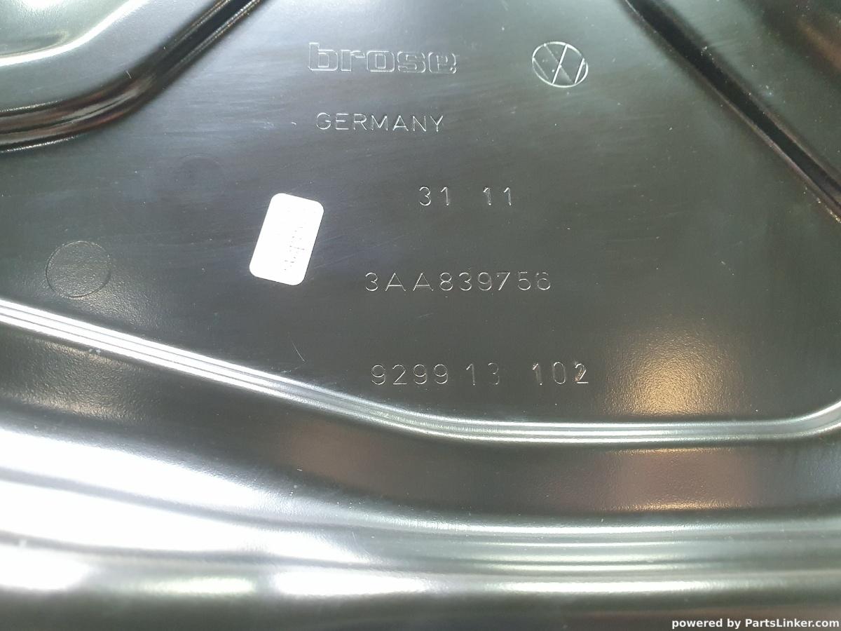 Macara geam dreapta spate VOLKSWAGEN PASSAT (362) [ 2010 - 2014 ] TDI (CFFB) 103KW|140HP OEM 3AA839756 / 3AA 839 756