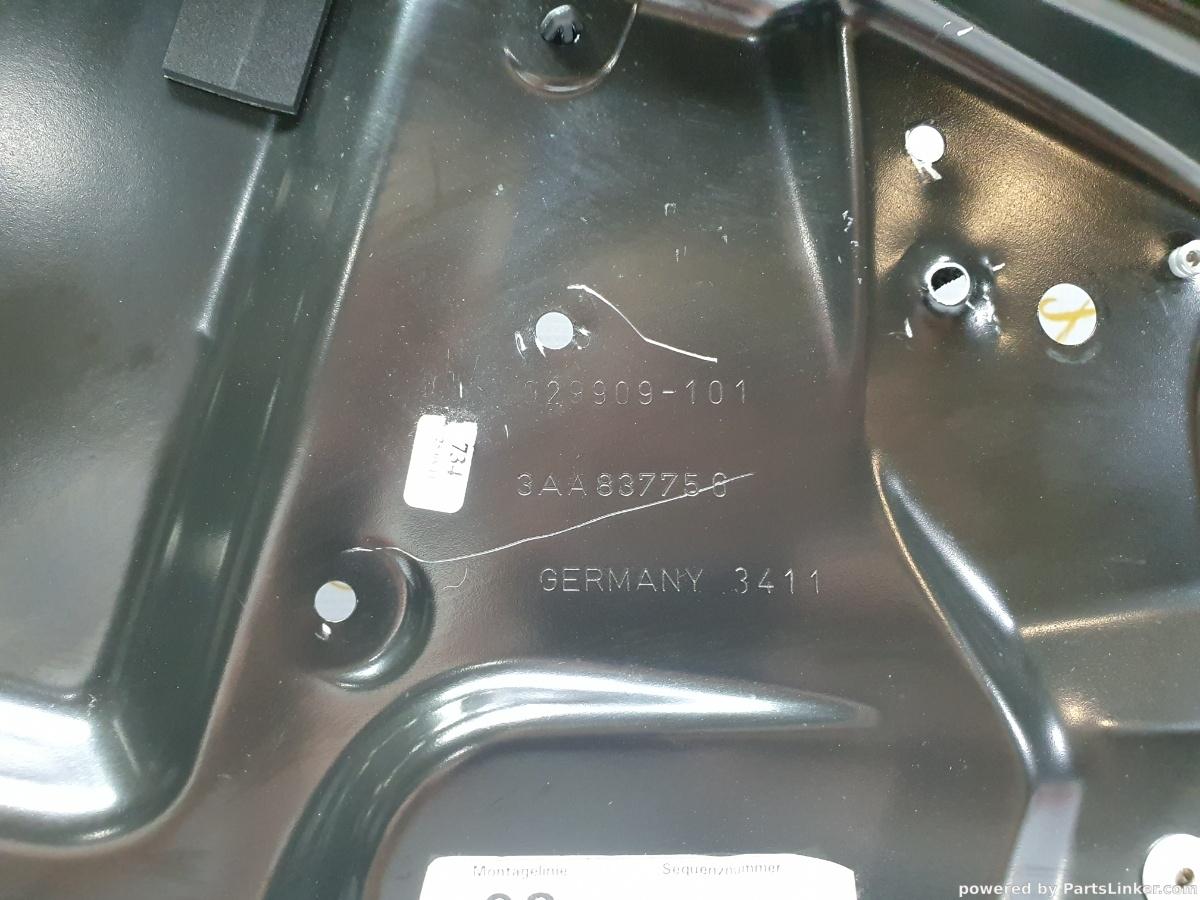 Macara geam dreapta fata VOLKSWAGEN PASSAT (362) [ 2010 - 2014 ] TDI (CFFB) 103KW|140HP OEM 3AA837750 / 3AA 837 750