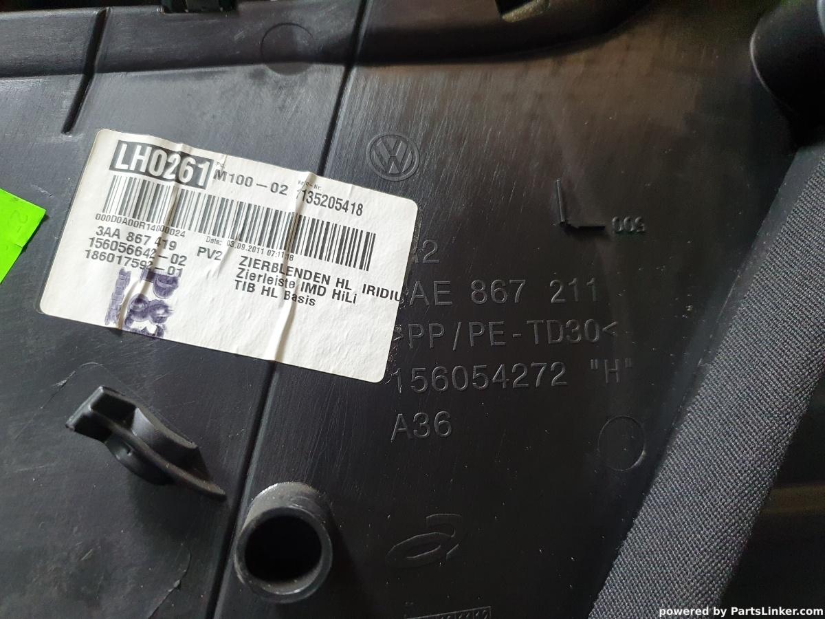 Panou usa stanga spate VOLKSWAGEN PASSAT (362) [ 2010 - 2014 ] TDI (CFFB) 103KW|140HP OEM 3AE867211 / 3AE 867 211