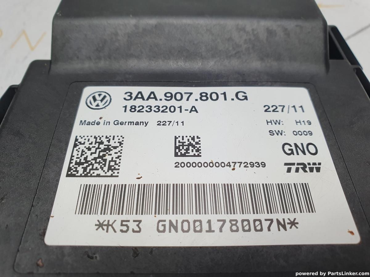 Calculator frana de mana VOLKSWAGEN PASSAT (362) [ 2010 - 2014 ] TDI (CFFB) 103KW|140HP OEM 3AA907801G / 3AA 907 801 G