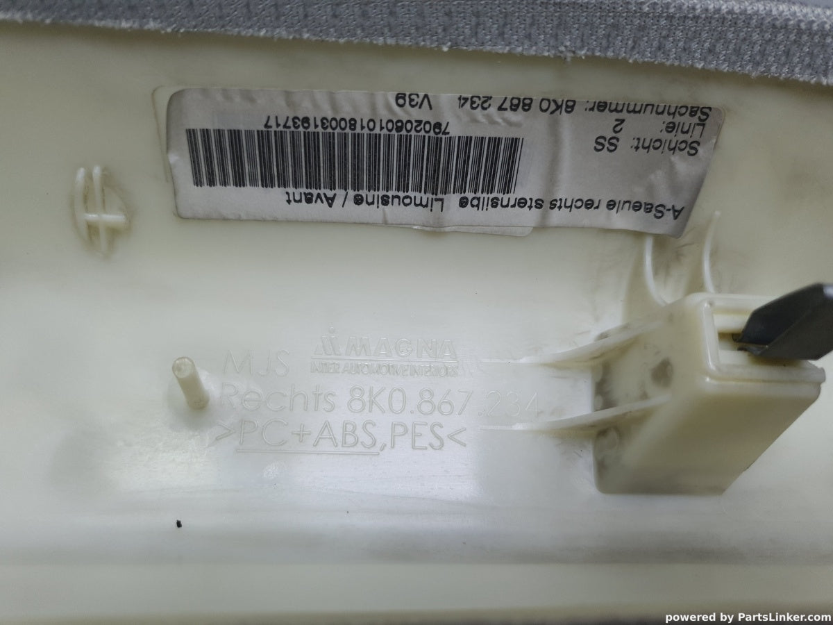 Ornament stalp parbriz Dreapta AUDI A4 IV Avant (8K5, B8) [ 2007 - 2015 ] TDI (CAGA, CJCA, CMEA, CMFA) 105KW|143HP OEM 8K0867834 / 8K0 867 834