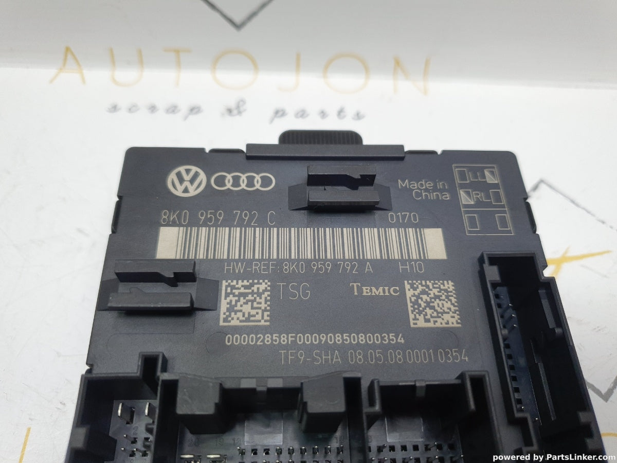 Modul usa dreapta fata AUDI A4 IV Avant (8K5, B8) [ 2007 - 2015 ] TDI (CAGA, CJCA, CMEA, CMFA) 105KW|143HP OEM 8K0959792C / 8K0 959 792 C