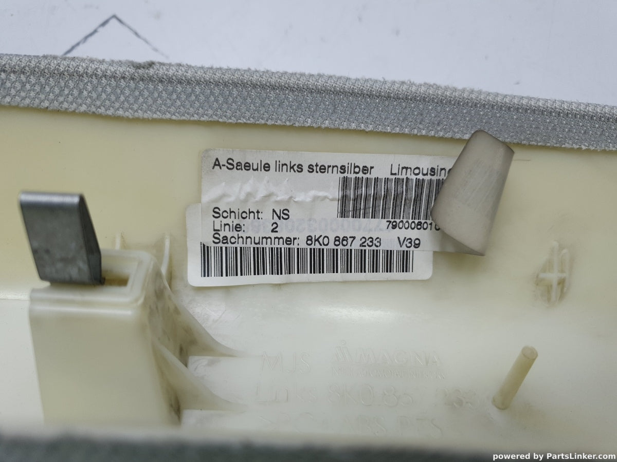 Ornament stalp parbriz Stanga AUDI A4 IV Avant (8K5, B8) [ 2007 - 2015 ] TDI (CAGA, CJCA, CMEA, CMFA) 105KW|143HP OEM 8K0867233 / 8K0 867 233