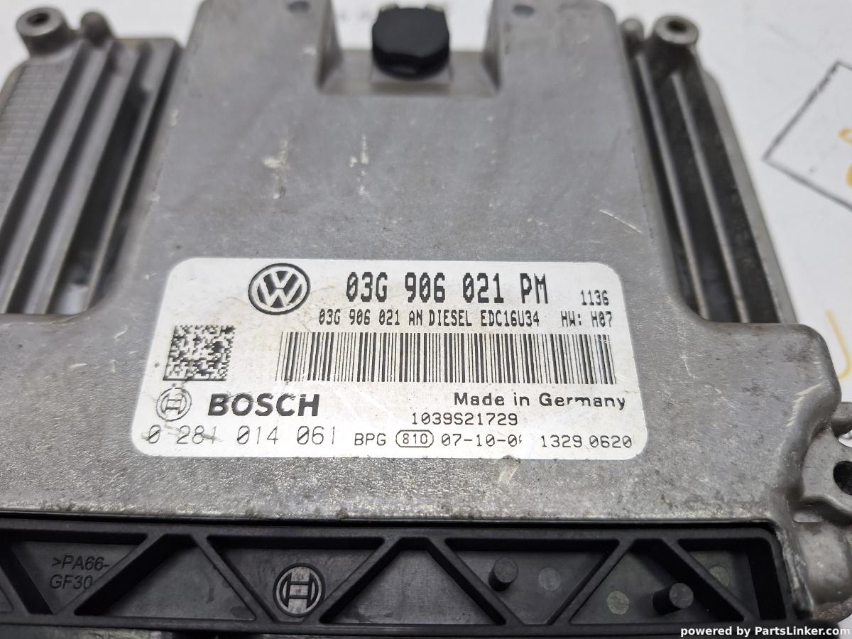 Calculator ECU VOLKSWAGEN GOLF V Variant (1K5) [ 2007 - 2009 ] TDI (BLS, BXE) 77KW|105HP BOSCH 0281014061 OEM 03G906021PM