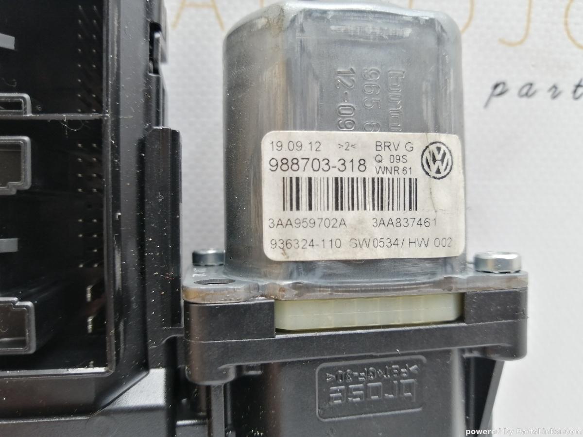 Motoras macara geam stanga fata VOLKSWAGEN PASSAT (365) [ 2010 - 2014 ] 1.6 TDi BlueMotion (CAYC) 77KW|105HP OEM 3C0959792C / 3AA959702A