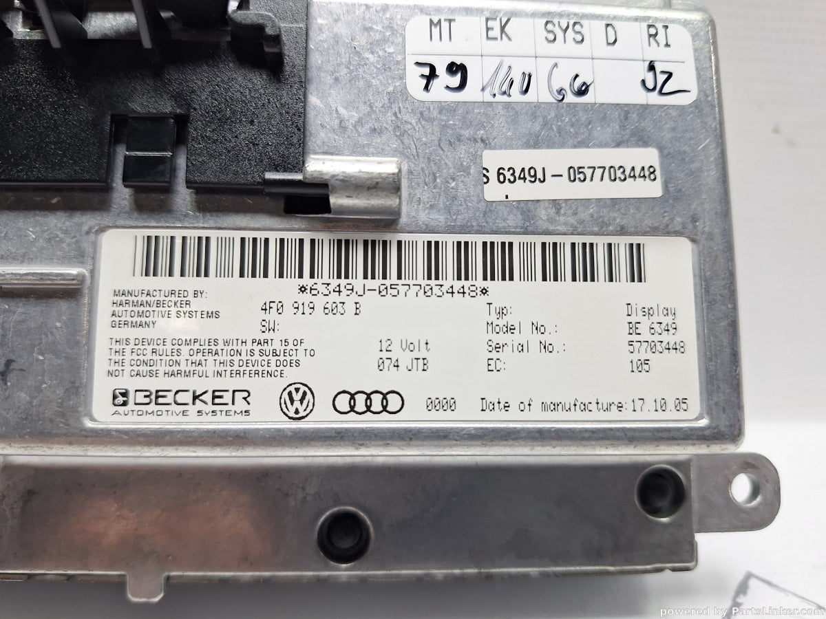 Display AUDI A6 III Avant (4F5, C6) [ 2005 - 2011 ] TDI (BLB, BRE) 103KW|140HP 4F0919603B