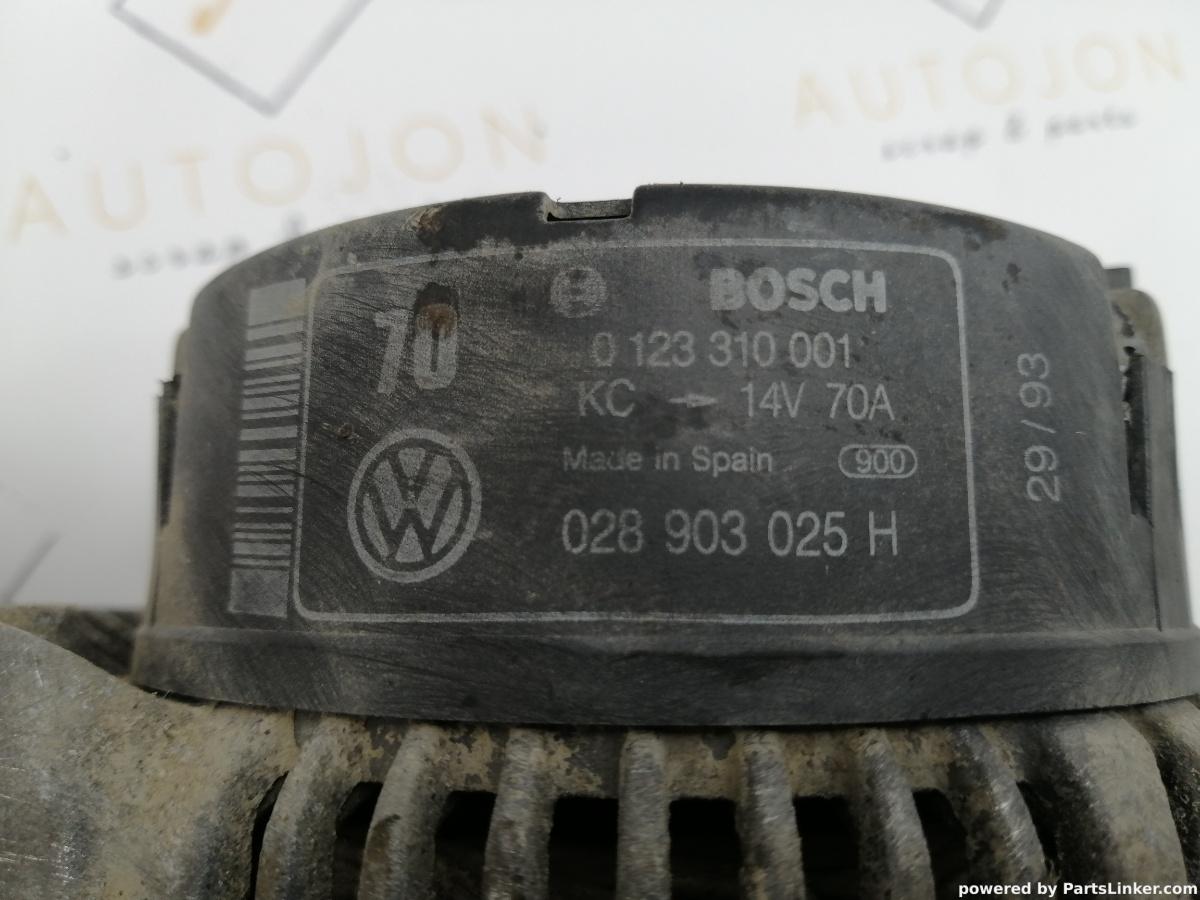 Alternator 70A VOLKSWAGEN GOLF III (1H1) [ 1991 - 1998 ] 1.6 (ABU, AEA, AEE) 55KW|75HP BOSCH 0 123 310 001 OEM 028903025H