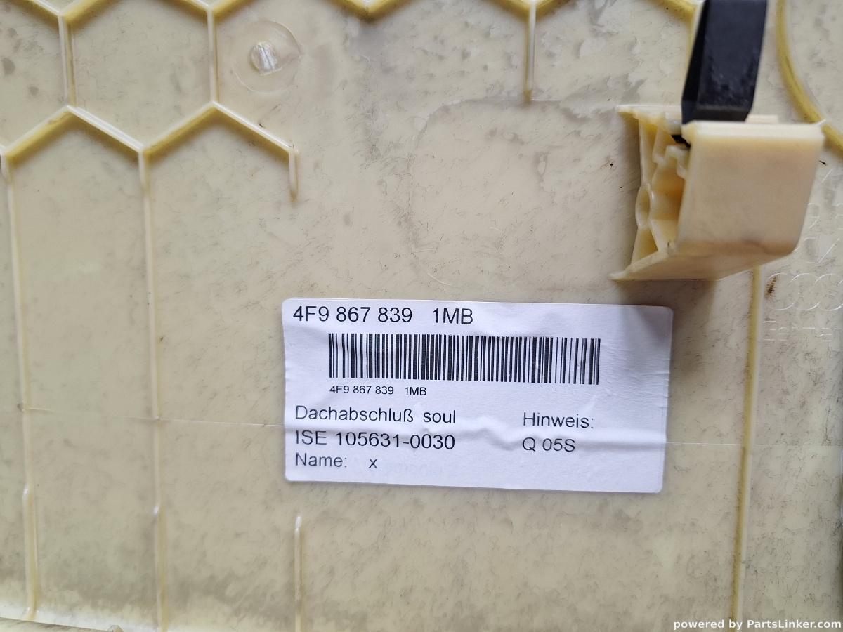 Ornament superior portbagaj negru S-line AUDI A6 III Avant (4F5, C6) [ 2005 - 2011 ] TDI (BLB, BRE) 103KW|140HP OEM 4F9867839