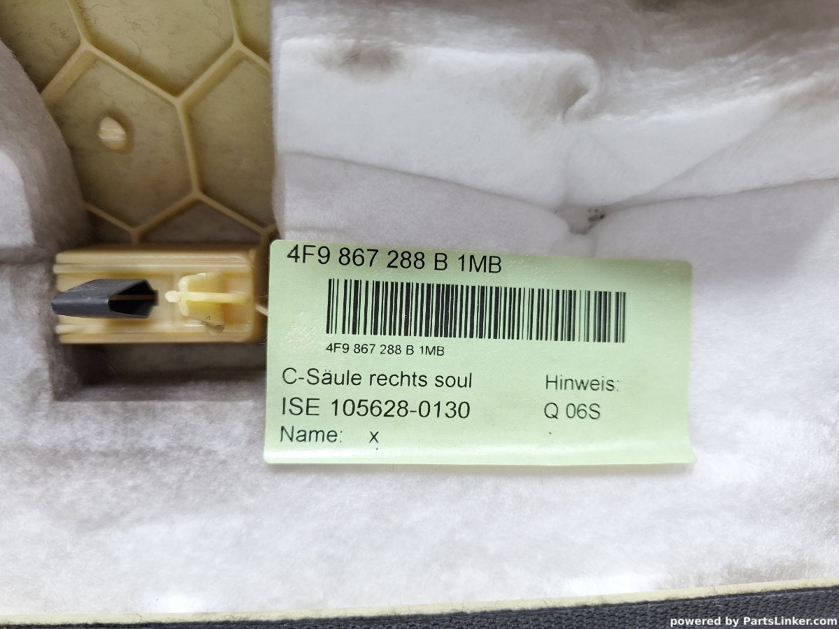 Ornament stalp dreapta spate AUDI A6 III Avant (4F5, C6) [ 2005 - 2011 ] TDI (BLB, BRE) 103KW|140HP 4F9867288B 1MB